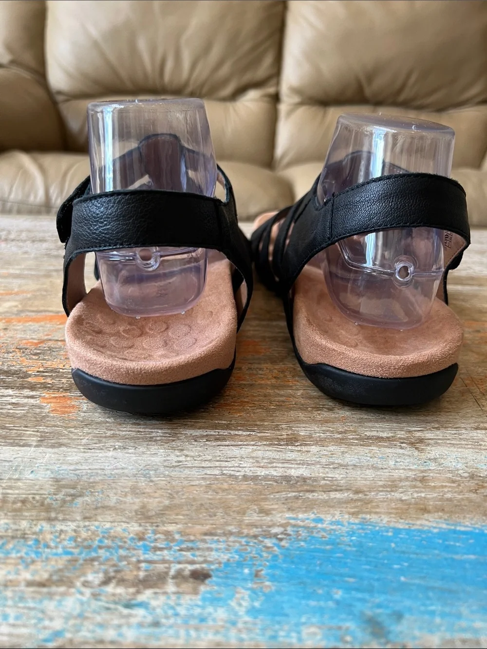 Vionic Harris’s Black Multi-Strap Comfort Sandal Size 9